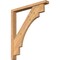 Ekena Millwork Merced Block Smooth Bracket w/ Offset Brace, Western Red Cedar, 3 1/2"W x 28"D x 32"H BKT0402X28X32MRC05SWR - alternate 1